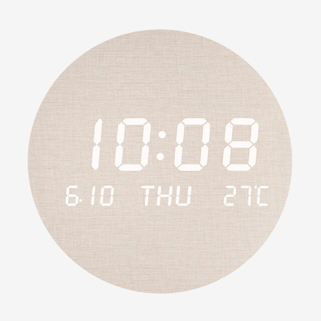 Wooden Aura LED Wall Clock