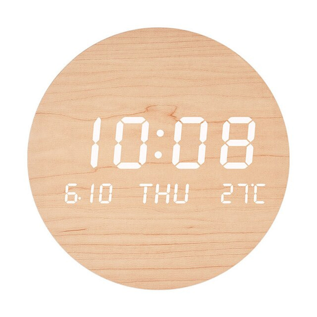 Wooden Aura LED Wall Clock