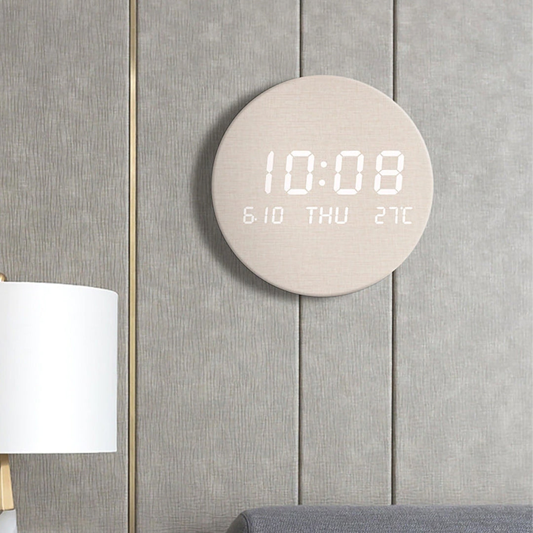 Wooden Aura LED Wall Clock