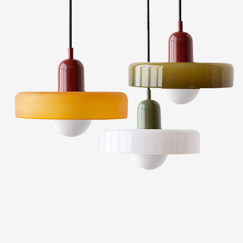 Bauhaus Pendant Light in Colored Glass